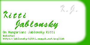 kitti jablonsky business card